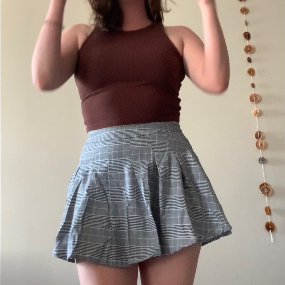 Plaid mini skirt- size L - SOLD ELSEWHERE